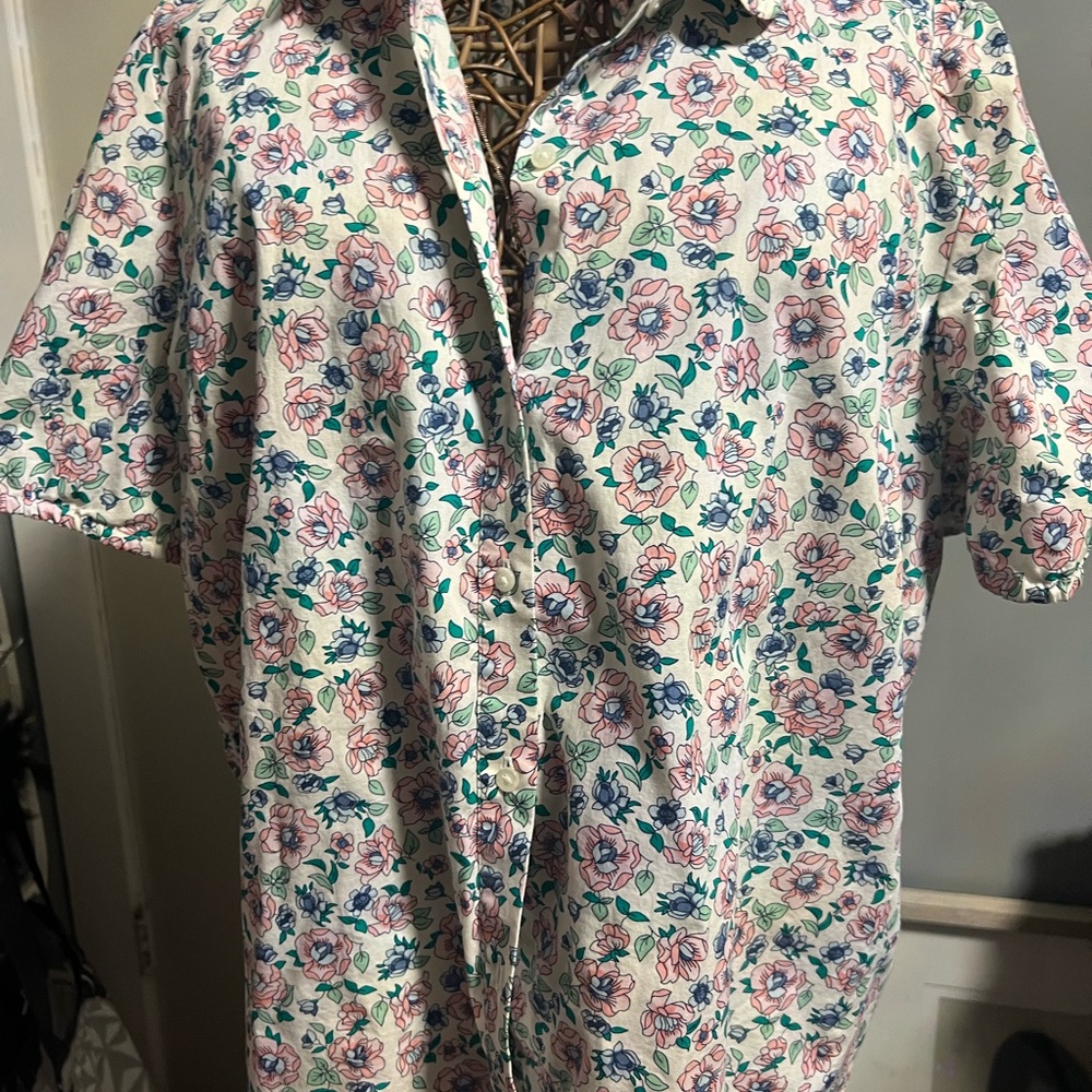 Floral Short Sleeve womens Shirt